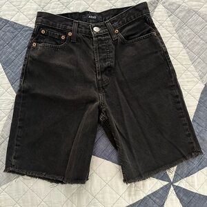 Aero Black Denim Shorts